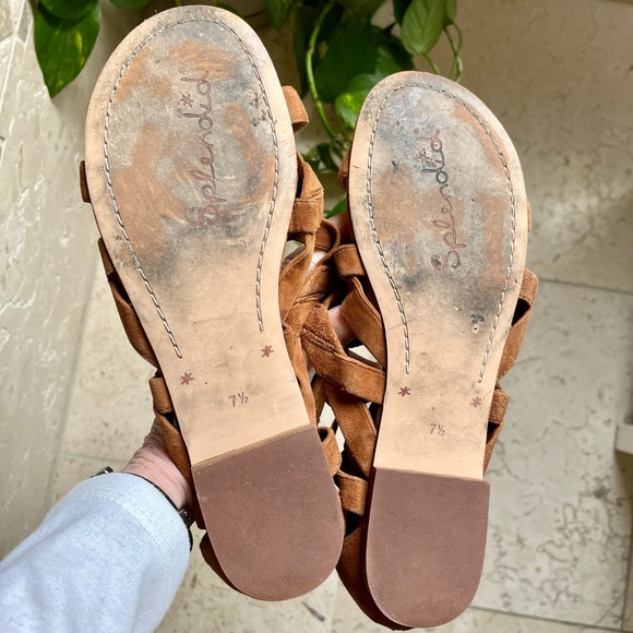 Splendid Barrett Suede Gladiator Sandals, Caramel, 7.5 - Picture 6 of 7